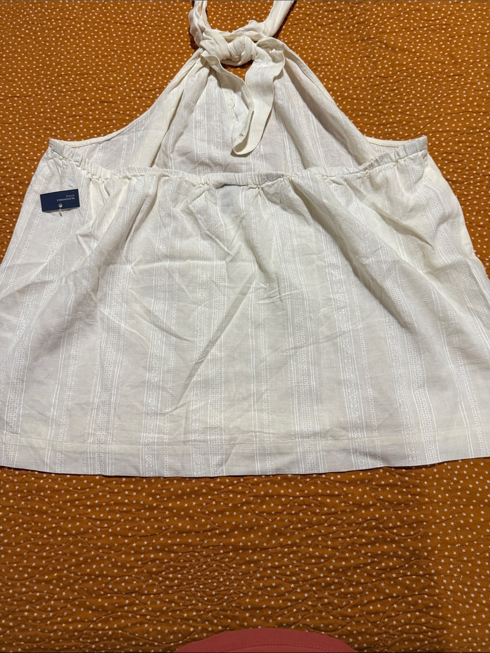 Universal Thread Cream Halter Neck Sleeveless Blouse - Picture 6 of 6